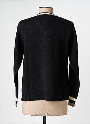Pull coupe cintrée manches longues noir AGATHE & LOUISE femme