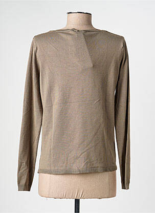 Pull coupe cintrée manches longues vert YEST femme