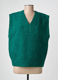 Pull col v manches courtes vert ADORE femme