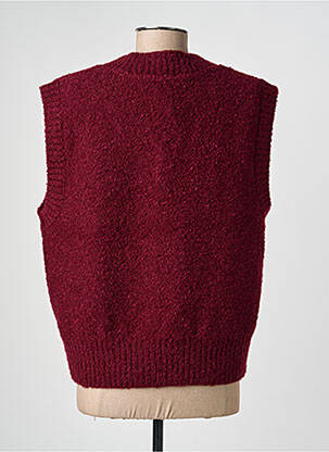 Pull coupe droite manches courtes violet ADORE femme