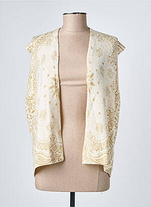 Gilet manches courtes coupe droite beige ADORE femme