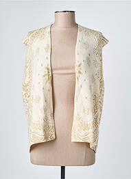 Gilet manches courtes maille fine beige ADORE femme