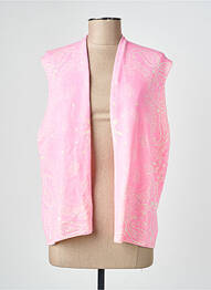 Gilet manches courtes maille fine rose ADORE femme