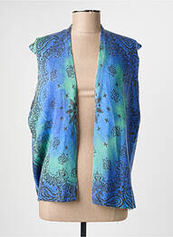 Gilet manches courtes maille fine bleu ADORE femme