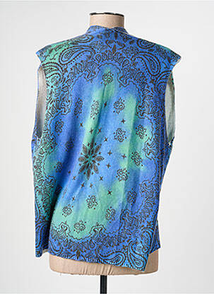 Gilet manches courtes coupe droite bleu ADORE femme