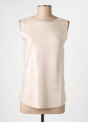 Débardeur col rond sans manche beige IMPREVU femme