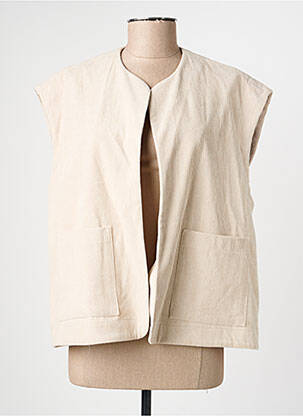 Veste casual col rond beige SCARLET ROOS femme