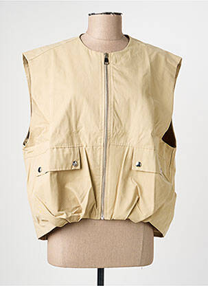 Veste casual col rond beige CHANCE femme