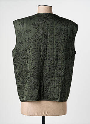 Gilet sans manche coupe droite vert NINETTE femme