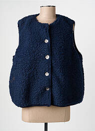 Gilet manches courtes fermeture boutonnée sur le devant bleu CHANCE femme