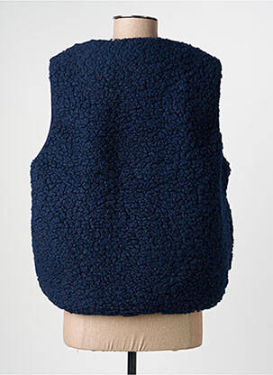 Gilet manches courtes fermeture boutonnée sur le devant bleu CHANCE femme
