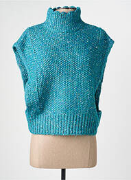 Pull maille tricot manches courtes bleu ADORE femme