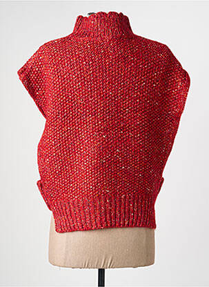 Pull coupe droite manches courtes rouge ADORE femme