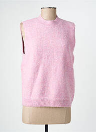 Pull stretch sans manche rose LA PETITE ETOILE femme