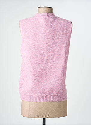 Pull coupe droite sans manche rose LA PETITE ETOILE femme
