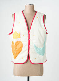 Gilet sans manche coupe cintrée beige MOMENT femme