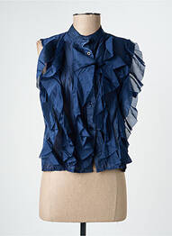 Top manches courtes manches courtes bleu NINETTE femme