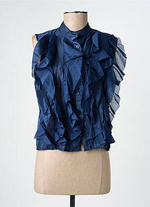 Top manches courtes manches courtes bleu NINETTE femme