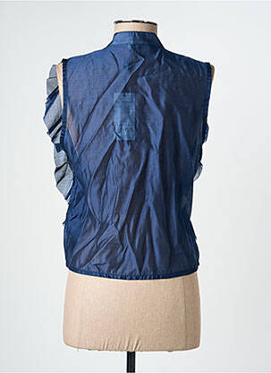 Top manches courtes manches courtes bleu NINETTE femme