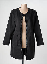 Veste casual col rond noir ONE O ONE femme