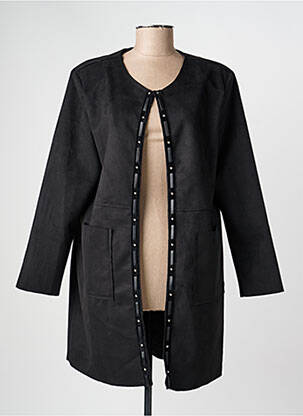 Veste casual col rond noir ONE O ONE femme