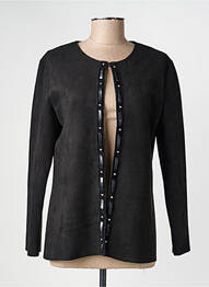 Veste casual col rond noir 100 % FEMININ PARIS femme