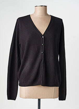 Gilet manches longues coupe cintrée noir CASHMERE femme