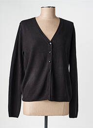 Gilet manches longues coupe cintrée noir CASHMERE femme