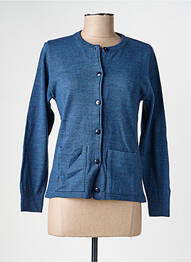 Gilet manches longues coupe cintrée bleu OMC femme