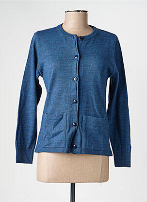 Gilet manches longues coupe cintrée bleu OMC femme