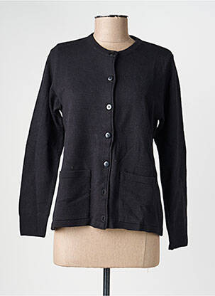 Gilet manches longues coupe cintrée noir OMC femme
