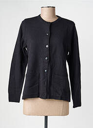 Gilet manches longues coupe cintrée noir OMC femme