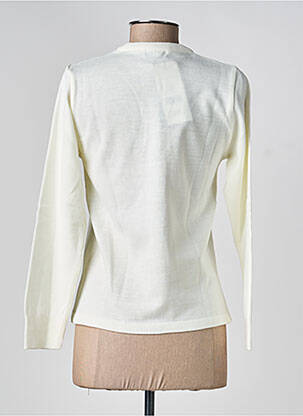 Gilet manches longues coupe cintrée blanc OMC femme