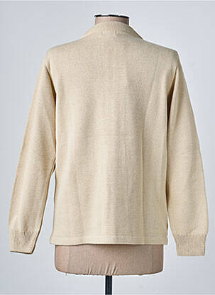 Gilet manches longues fermeture boutonnée sur le devant beige OMC femme