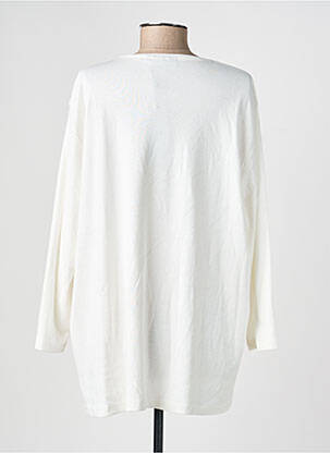 Top coupe fluide manches longues blanc SIGNATURE femme