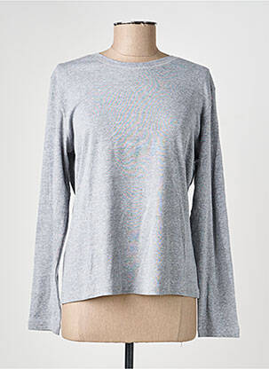 Top coupe cintrée manches longues gris M.X.O femme