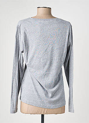 Top coupe cintrée manches longues gris M.X.O femme
