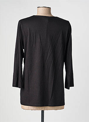 Top coupe cintrée manches longues noir GABRIELLA femme