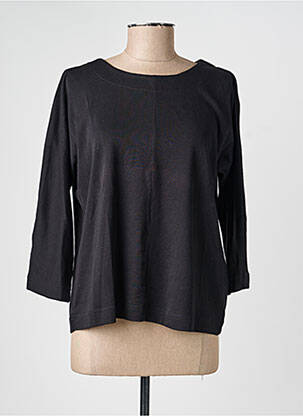 Top col rond manches longues noir MXO femme