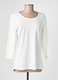Top coupe cintrée manches longues blanc JENSEN femme