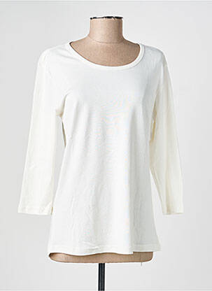 Top coupe cintrée manches longues blanc JENSEN femme