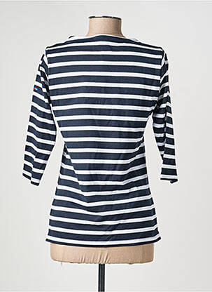 Top imprimé fantaisie manches 3/4 bleu BATELA femme