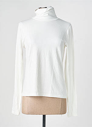 Sous-pull coupe cintrée manches longues blanc YEST femme