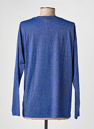 Top coupe fluide manches longues bleu EGO femme