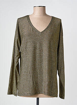 Top coupe fluide manches longues or EGO femme