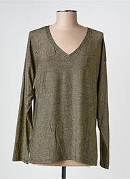 Top coupe fluide manches longues or EGO femme
