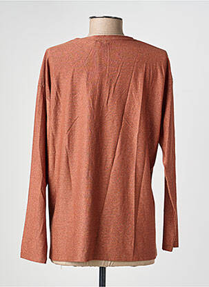 Top coupe fluide manches longues marron EGO femme