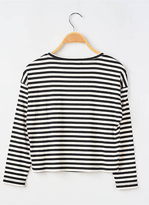 T-shirt coupe cintrée manches longues noir LE TEMPS DES CERISES fille