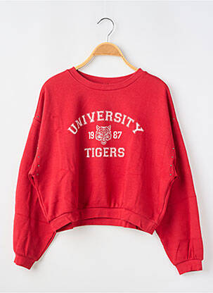 Sweat-shirt manches longues manches longues rouge WAY (WAY ARE YOU) BY IKKS fille