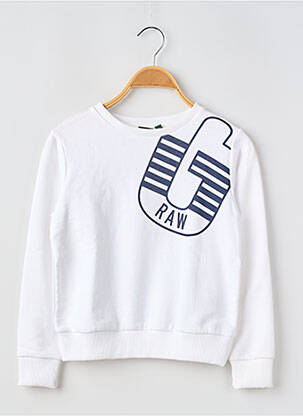 Sweat-shirt stretch manches longues blanc RAW-7 garçon